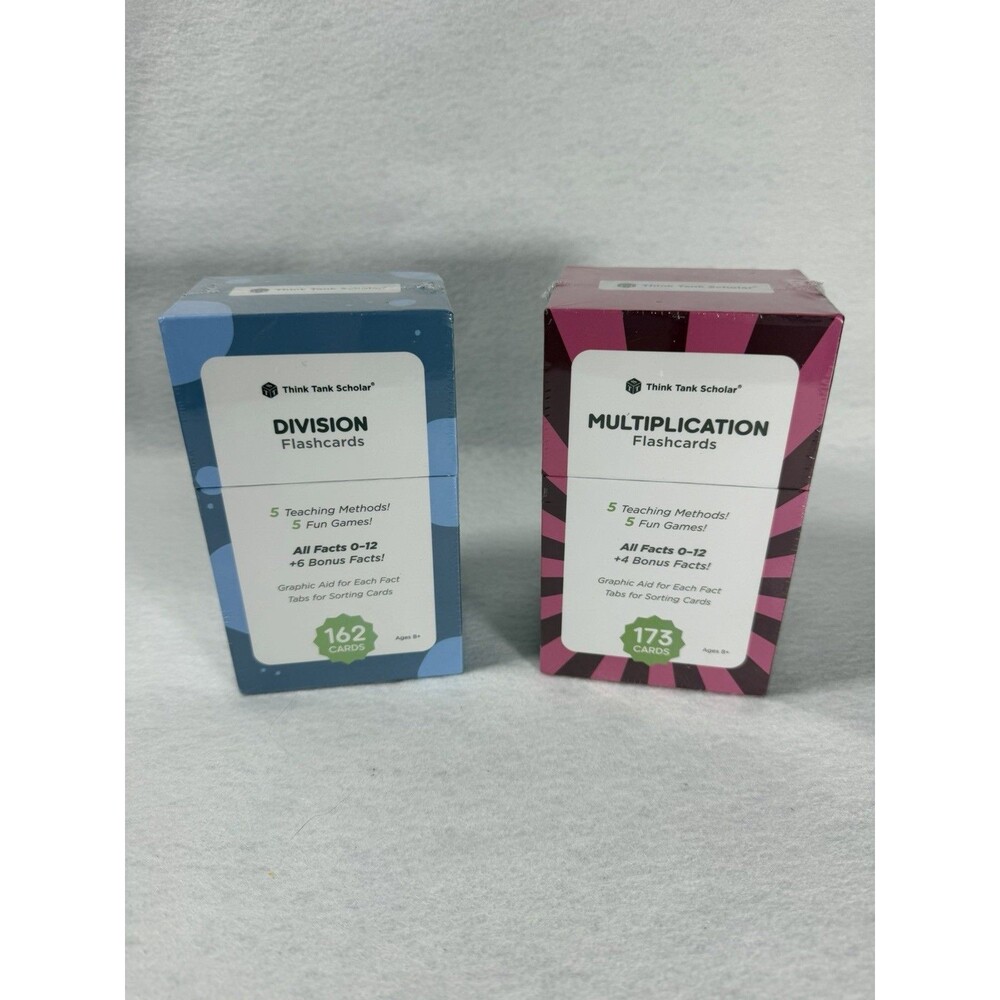Think Tank Scholar Multiplication & Division Flash Cards New
